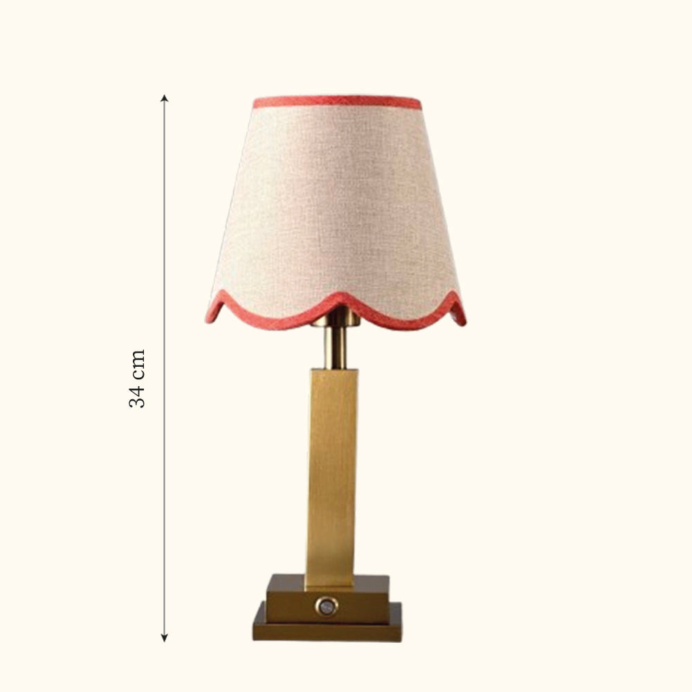 Philia rechargeable tablelamp coral scallop