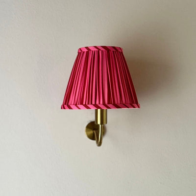 Poppy wall light pink red stripes