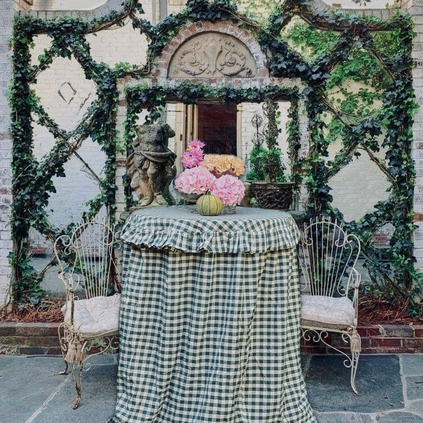 High partytablecloth Gingham green