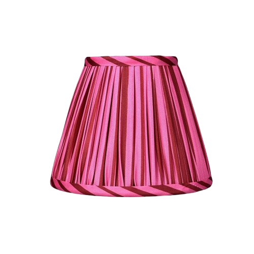Philia rechargable table lamp striped pink lampshade