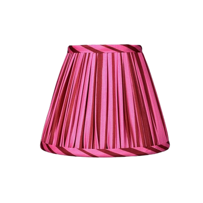 Philia rechargable table lamp striped pink lampshade