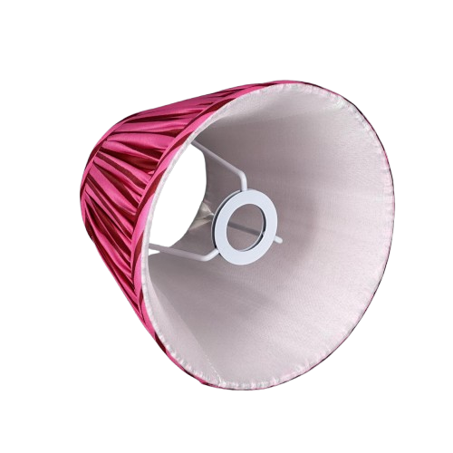 Philia rechargable table lamp striped pink lampshade