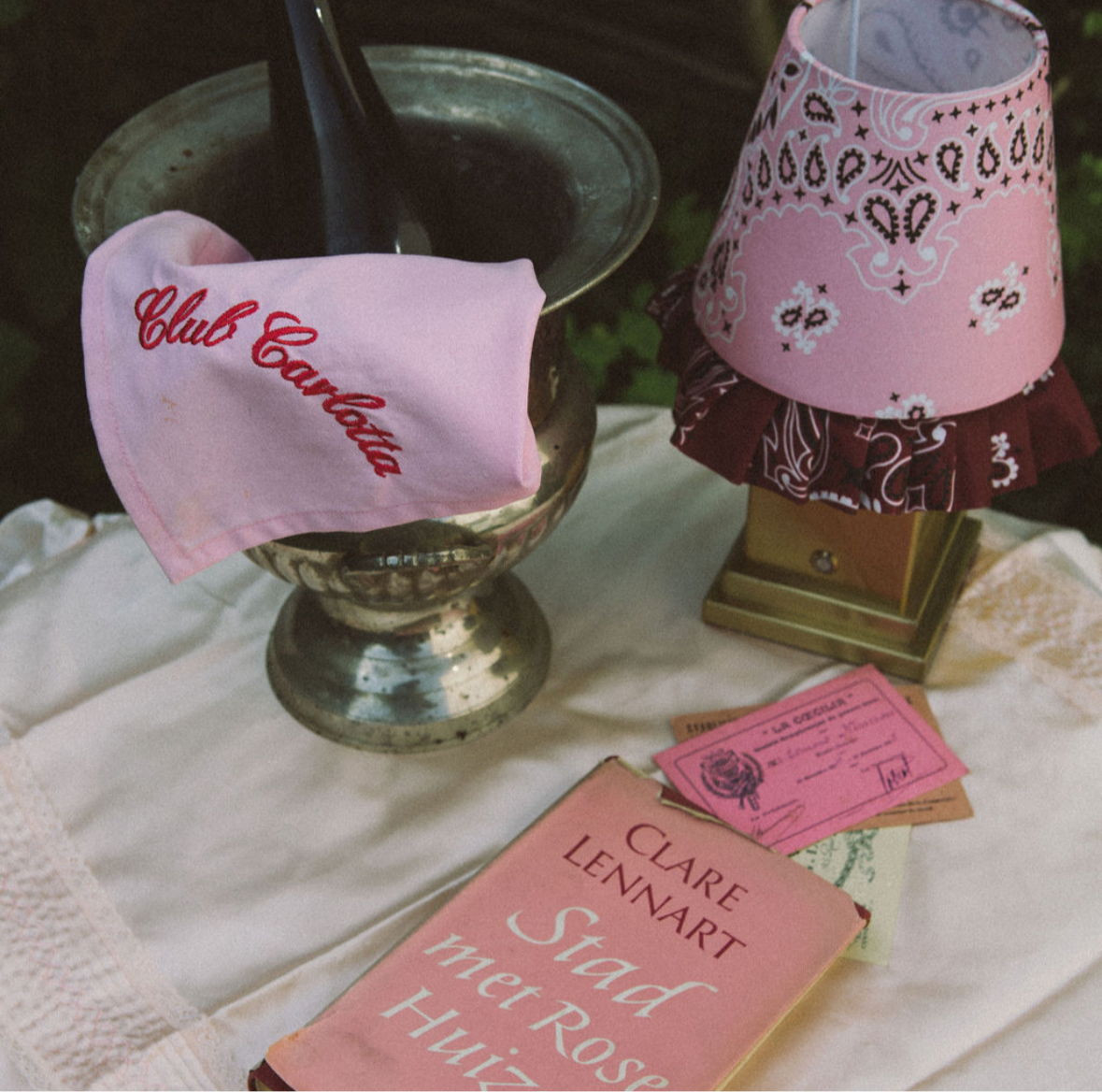 Molly tablelamp Pink Paisley