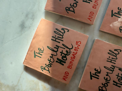 ‘The beverly hills hotel’ ceramic coaster - back soon