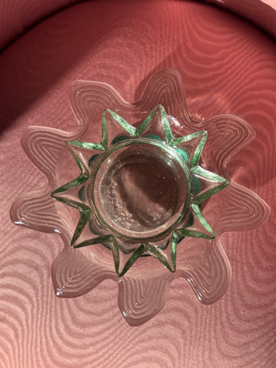Spanish pair of vintage glass sun bowls