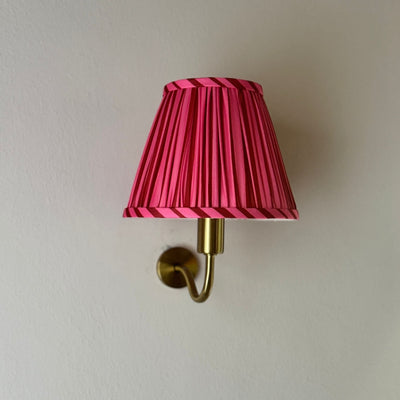 Poppy wall light pink red stripes
