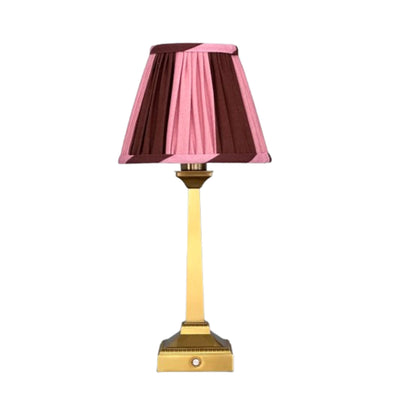 Charlie tablelamp pink/brown stripes