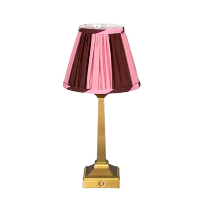 Charlie tablelamp pink/brown stripes