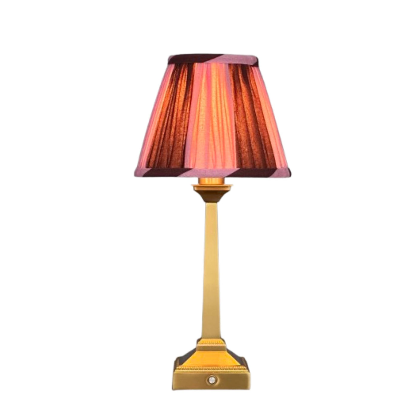 Charlie tablelamp pink/brown stripes