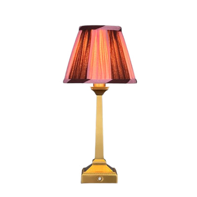 Charlie tablelamp pink/brown stripes