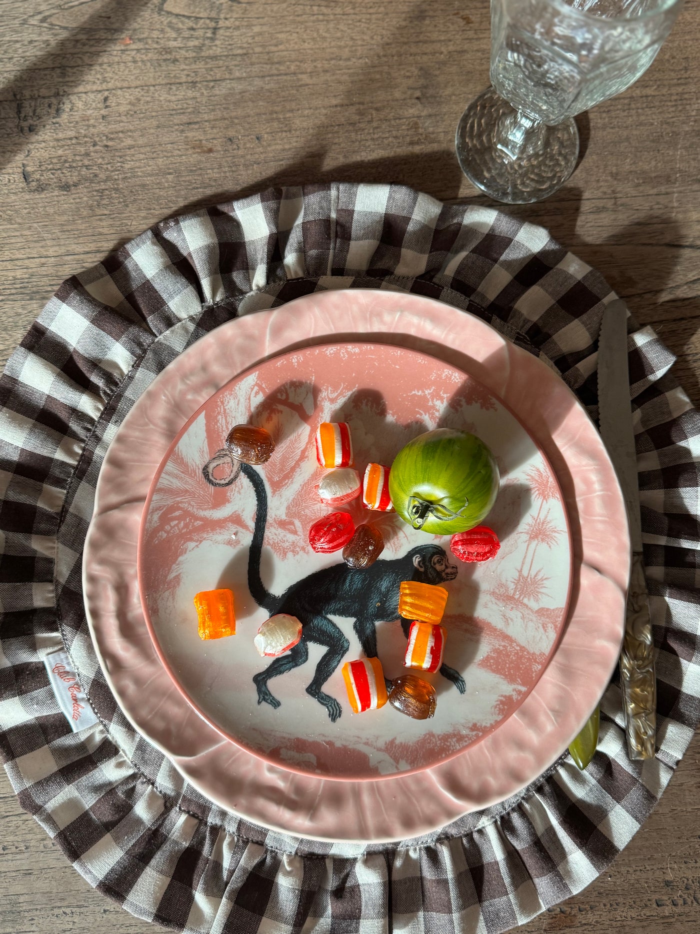 Set of 2 Gingham Darcy placemats