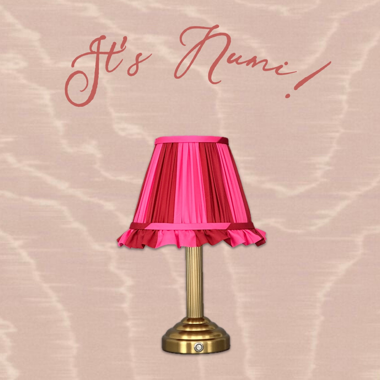 Numi lamp pink red ruffle