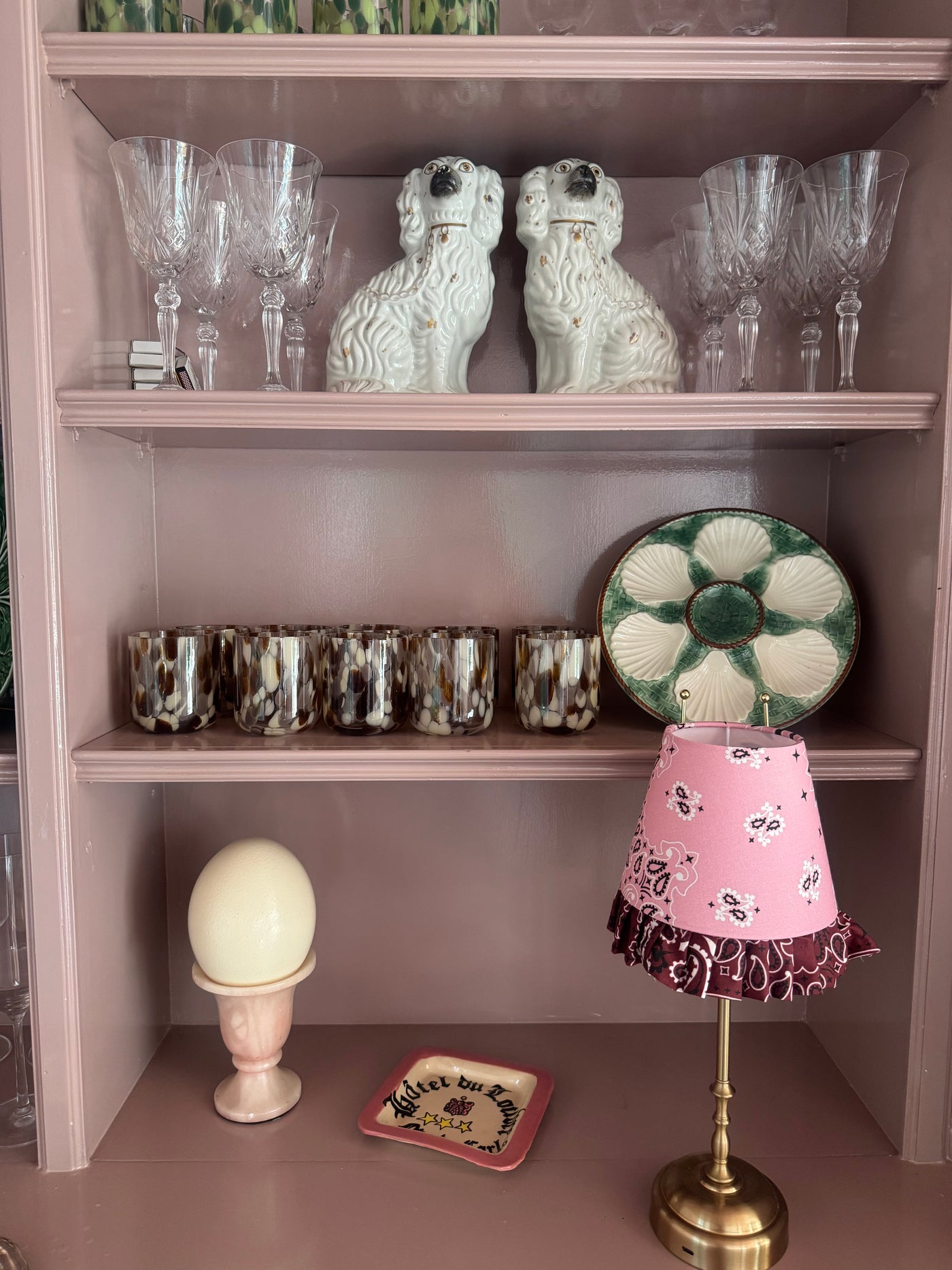 Freddie tablelamp Pink Paisley