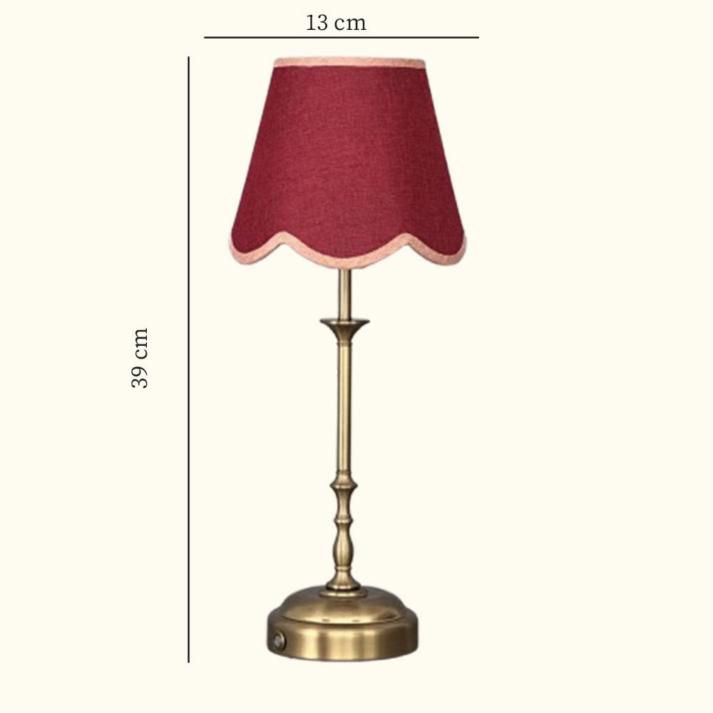 PRE ORDER Freddie tablelamp red scallop