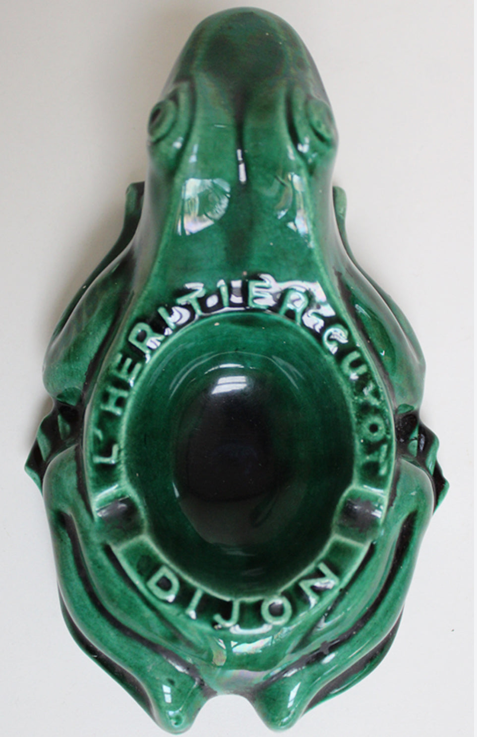 Vintage ceramic frog ashtray