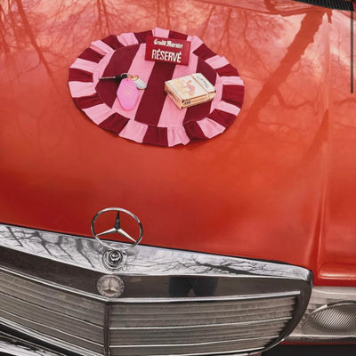 Set of 2 Darcy placemats red/pink