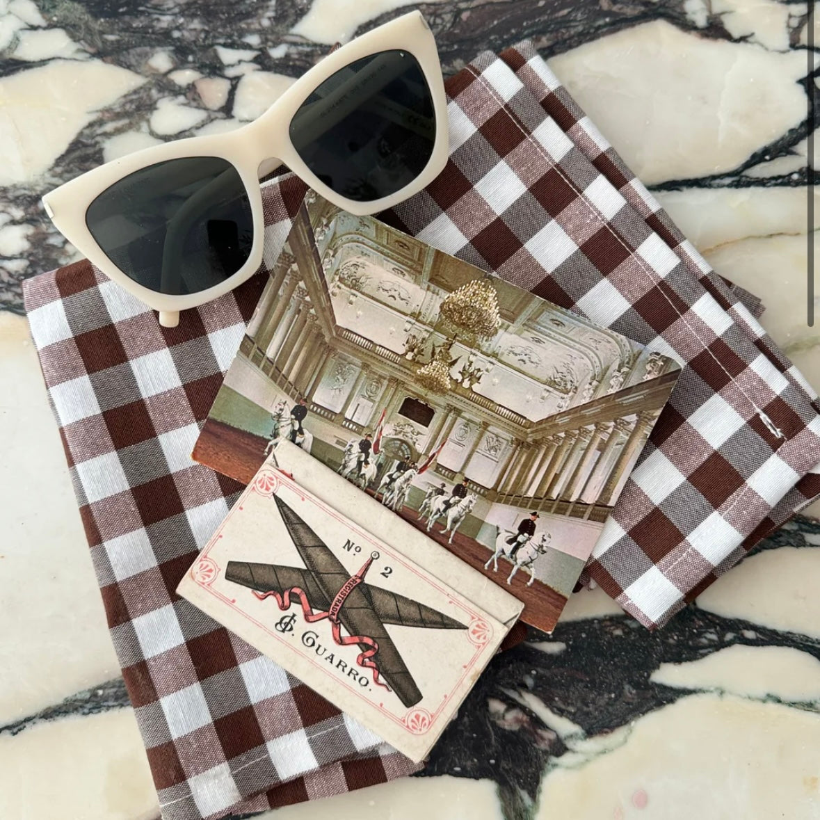 Nina Napkins brown gingham