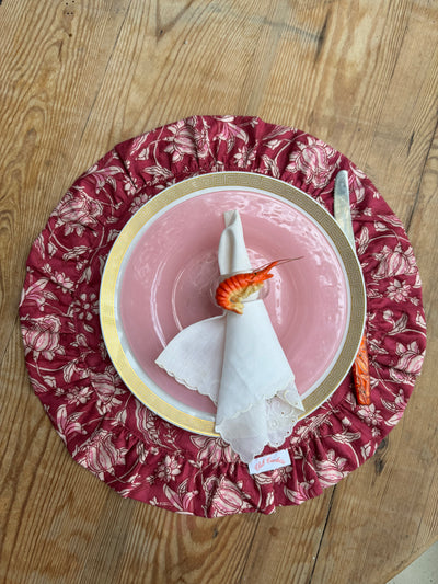 Set of 2 Darcy Placemats - Pink flowers