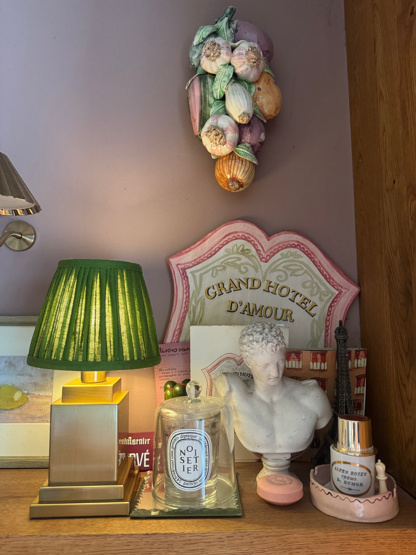 Molly lamp olive green