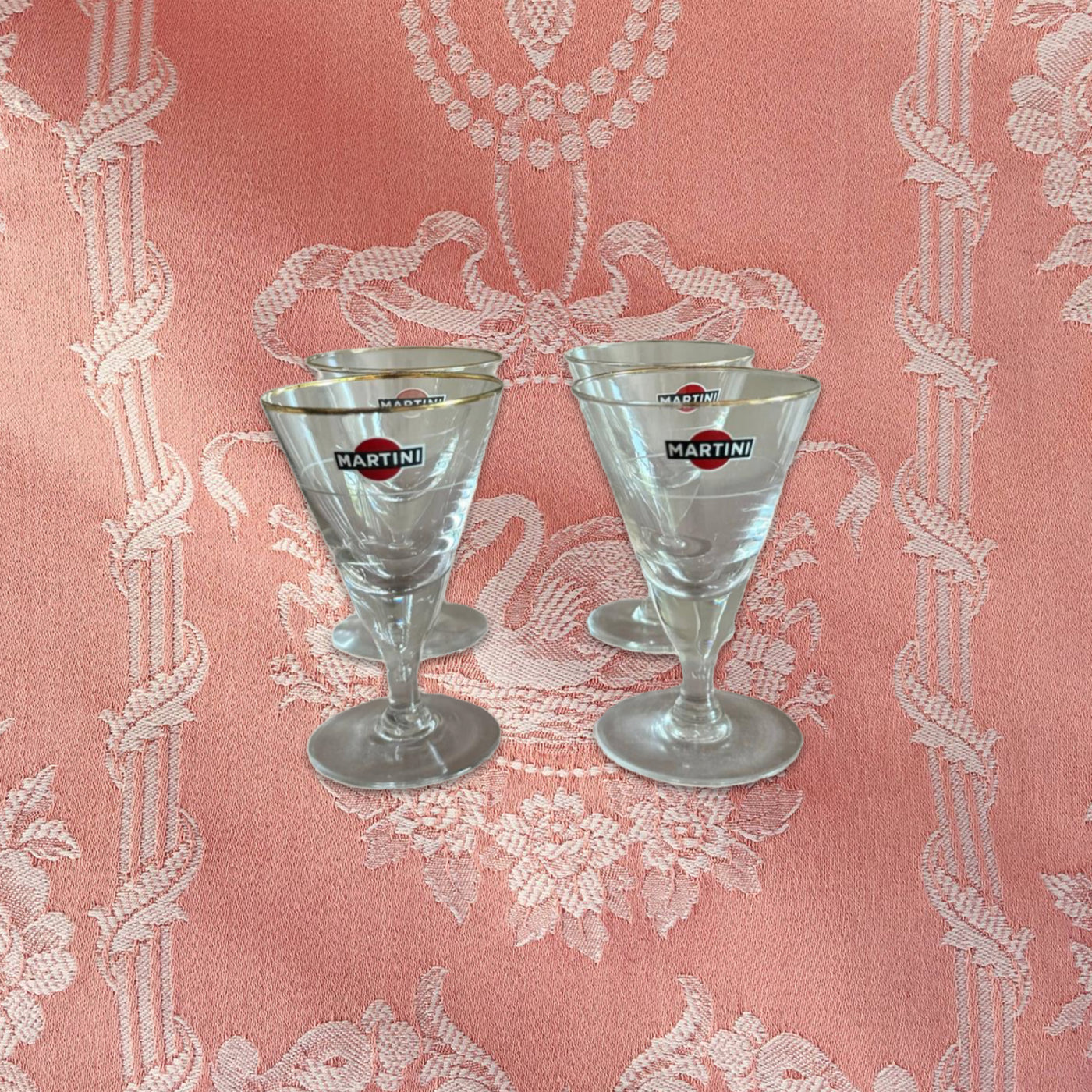 Set of 4 vintage Martini glasses