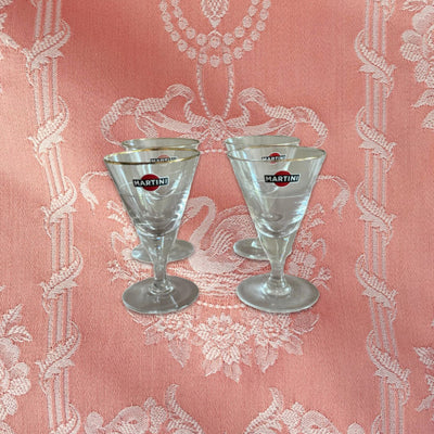 Set of 4 vintage Martini glasses