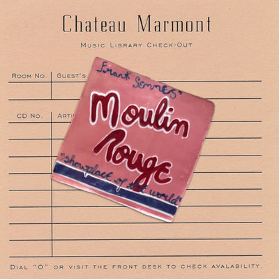 Ceramic moulin rouge coaster