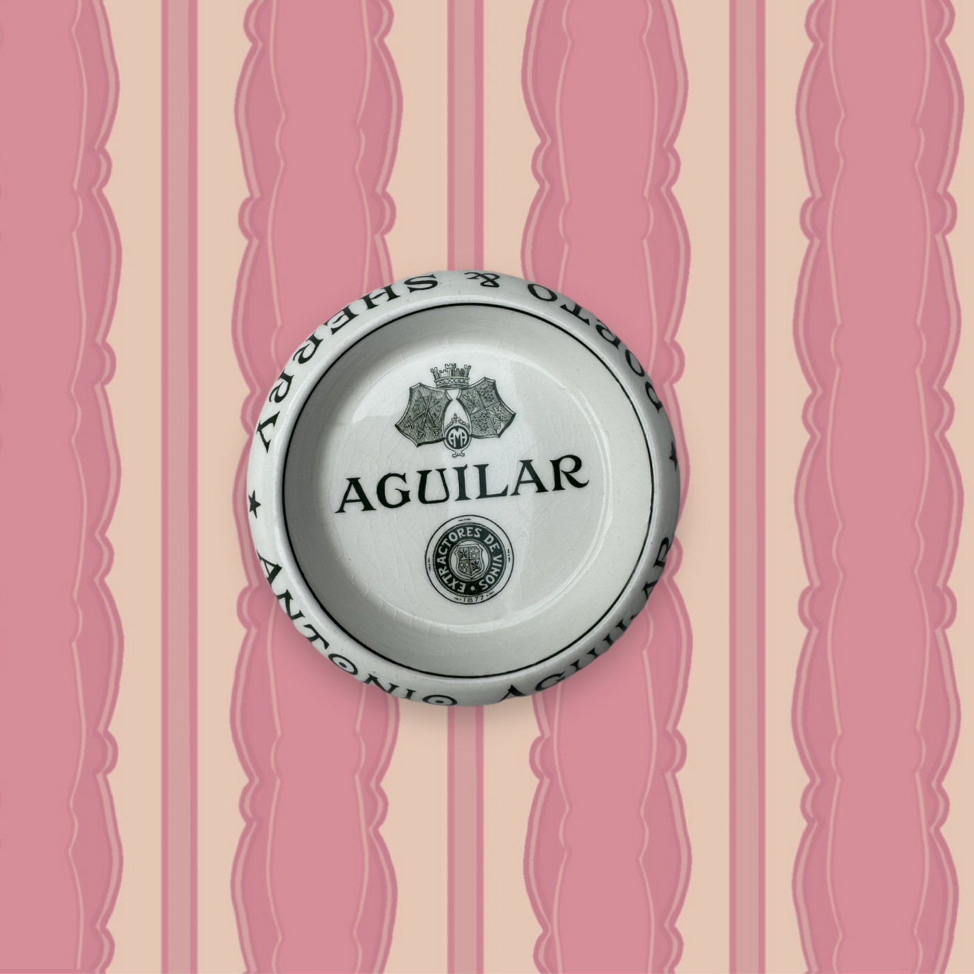Vintage Aguilar sherry ashtray