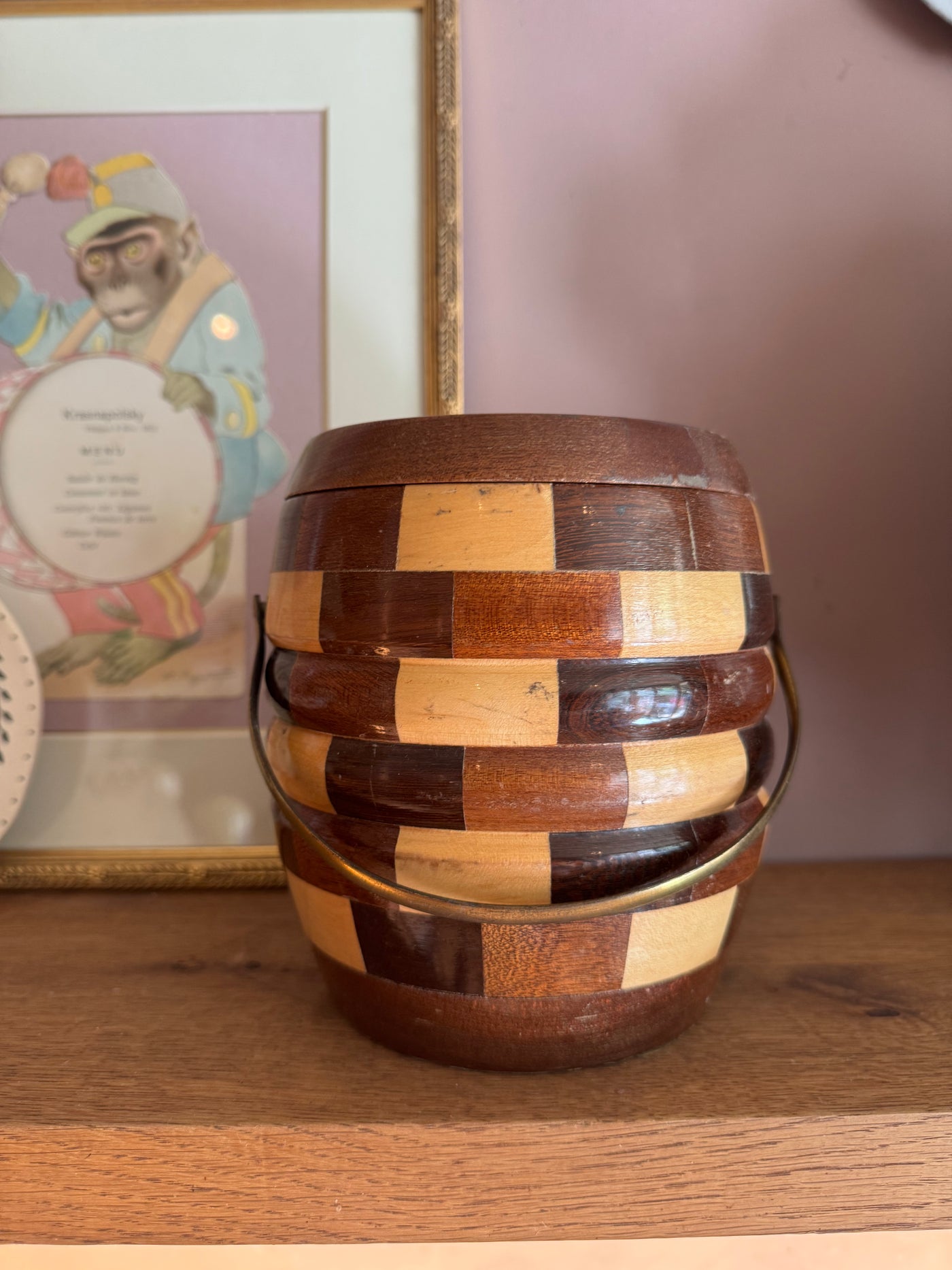 Vintage 50’s chequered Ice Bucket