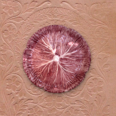 Pink Radicchio Hand-Painted Ceramic Salad Plate
