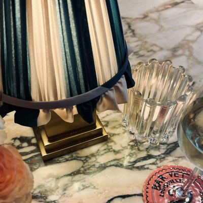 PRE ORDER - Molly lamp green/beige stripes