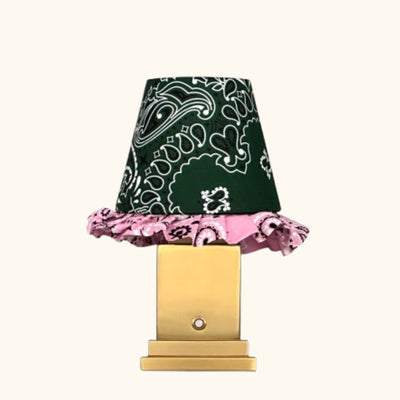 Molly tablelamp Green Paisley