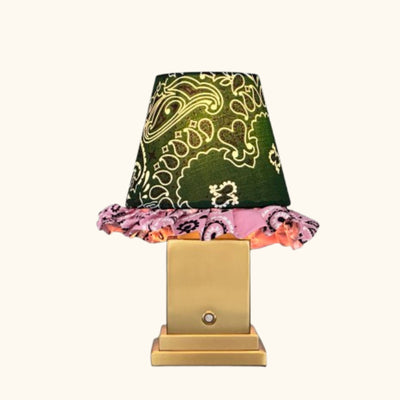 Molly tablelamp Green Paisley