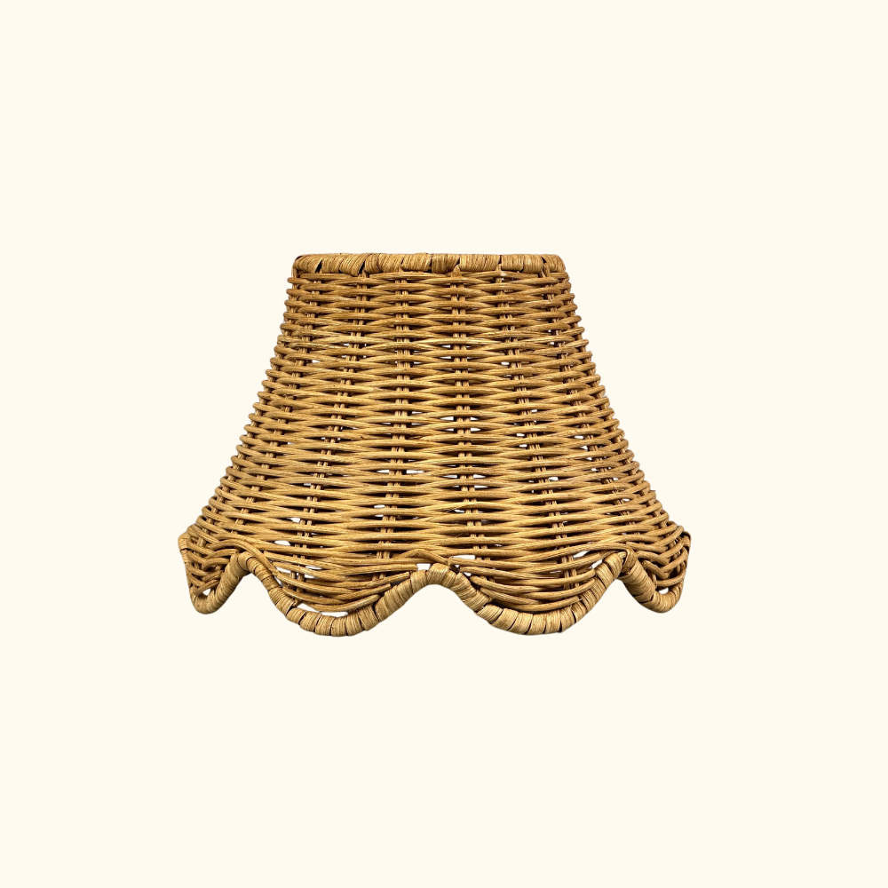 Lampshade Rattan scallop