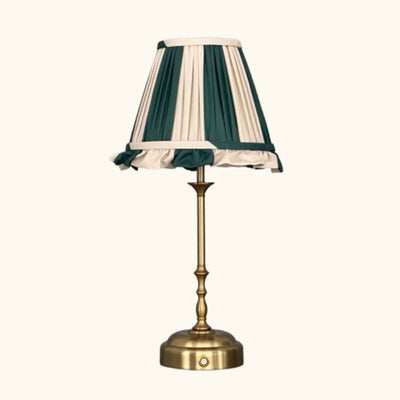 Freddie tablelamp green/cream stripes