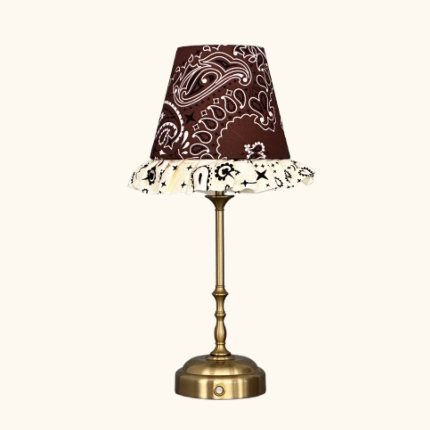 Freddie tablelamp brown paisley