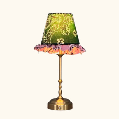 Freddie tablelamp green paisley