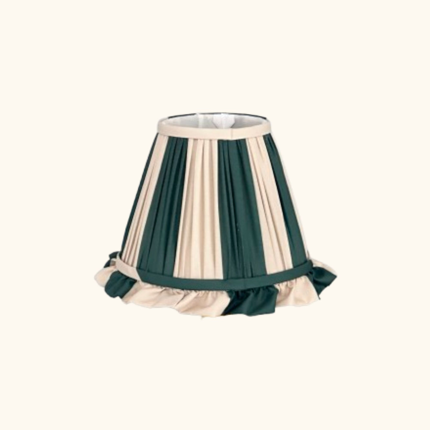 Lampshade Cream/Green stripes