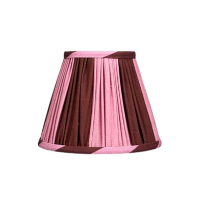 Lampshade pink/brown stripes