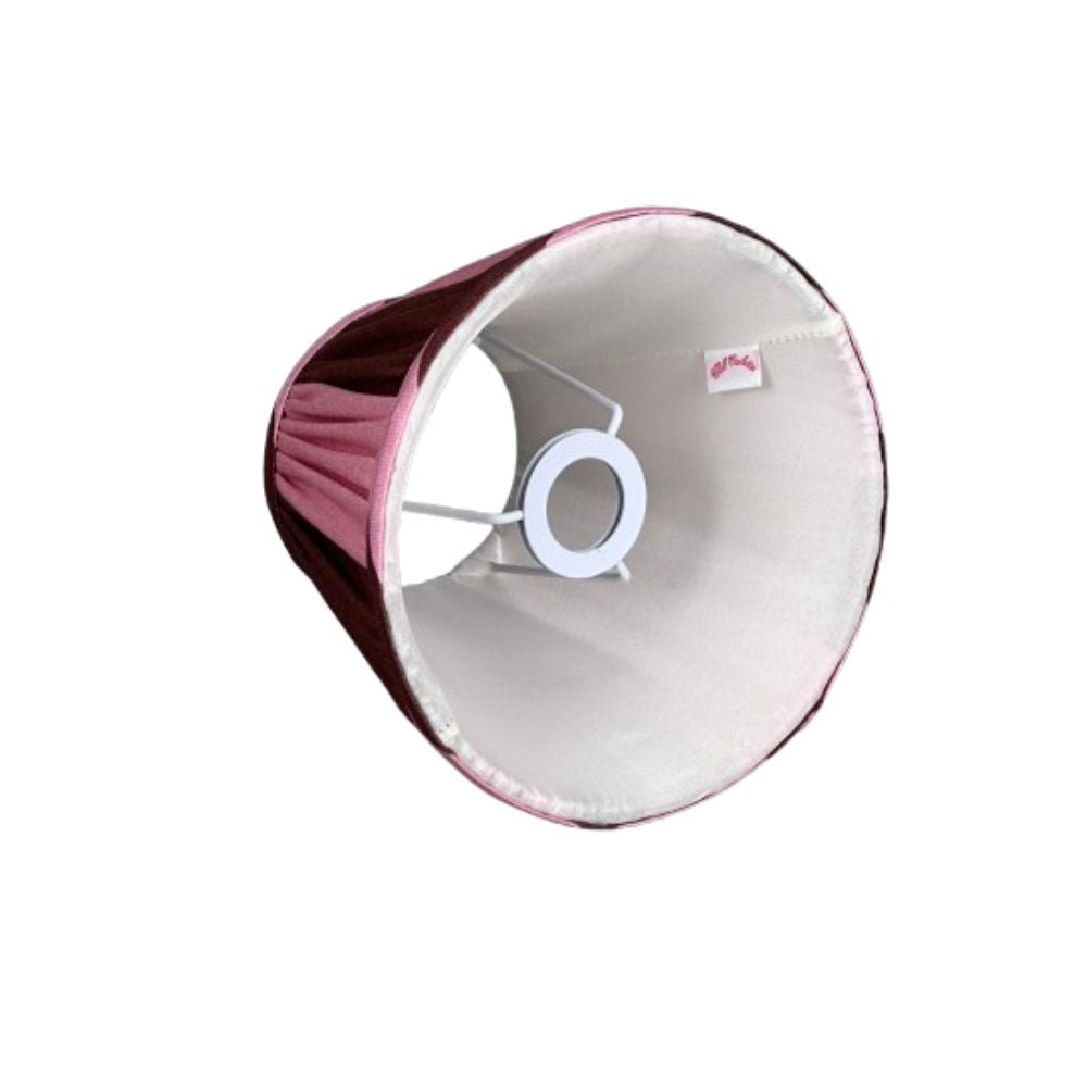 Lampshade pink/brown stripes