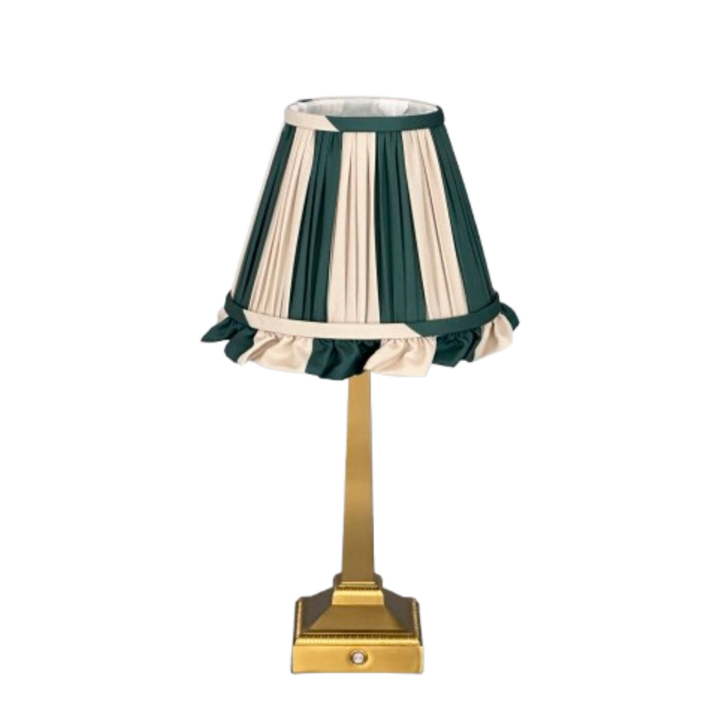Charlie tablelamp cream green stripes