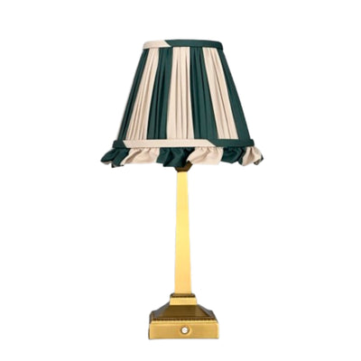 Charlie tablelamp cream green stripes