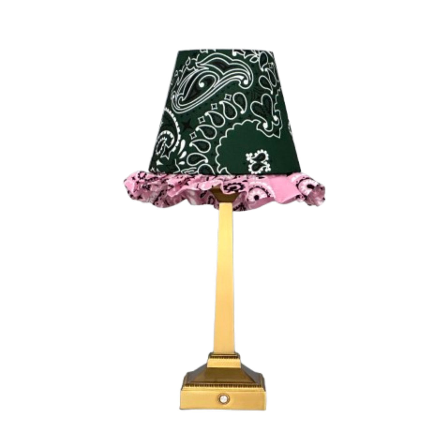 Charlie tablelamp green paisley