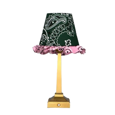 Charlie tablelamp green paisley