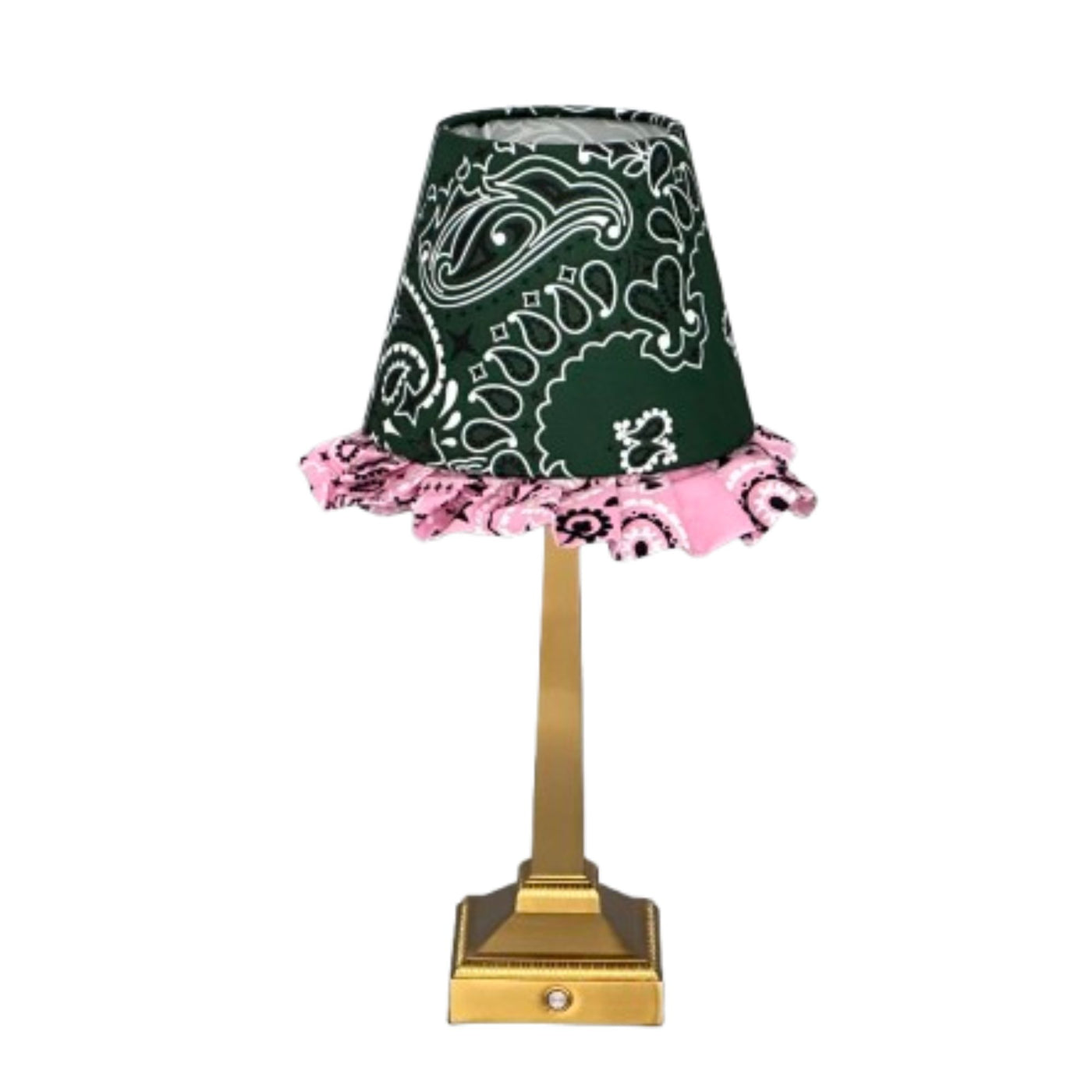 Charlie tablelamp green paisley