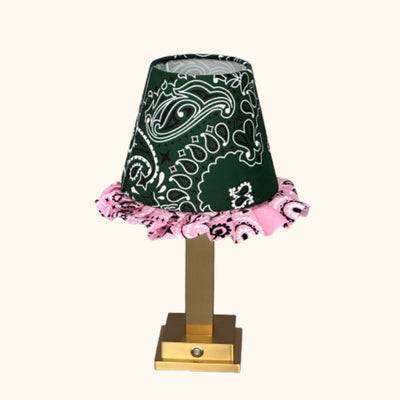 Philia lamp green paisley