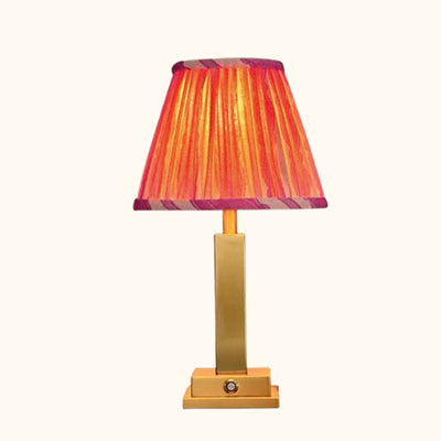 Philia rechargable tablelamp pink scallop stripe