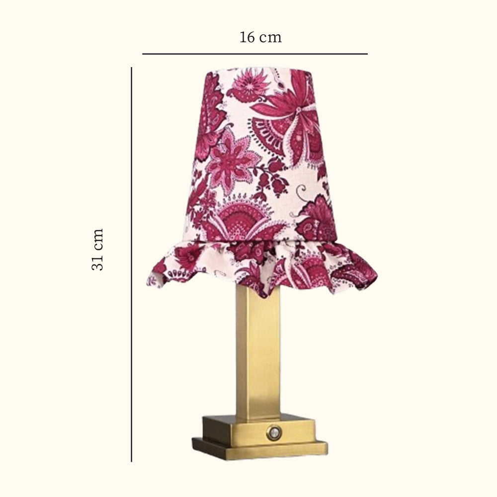 Philia tablelamp red flowers