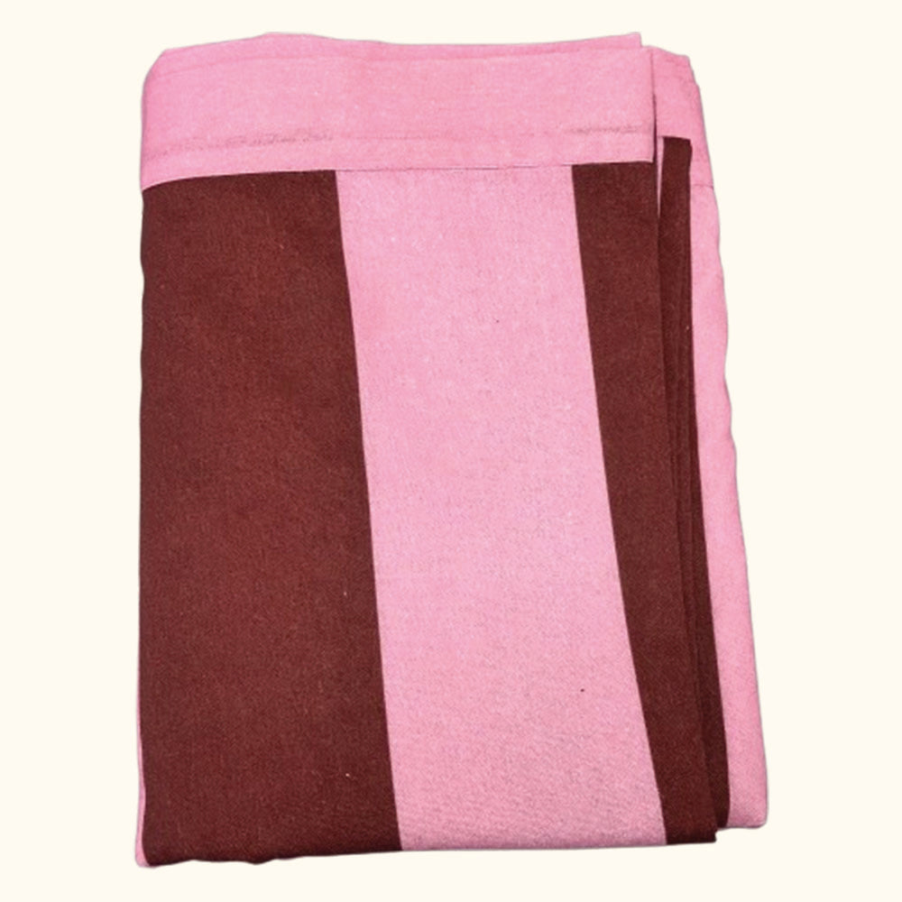 Tony tablecloth pink brown stripes