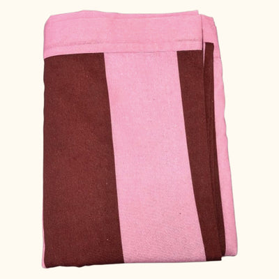 Tony tablecloth pink brown stripes