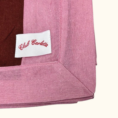 Tony tablecloth pink brown stripes